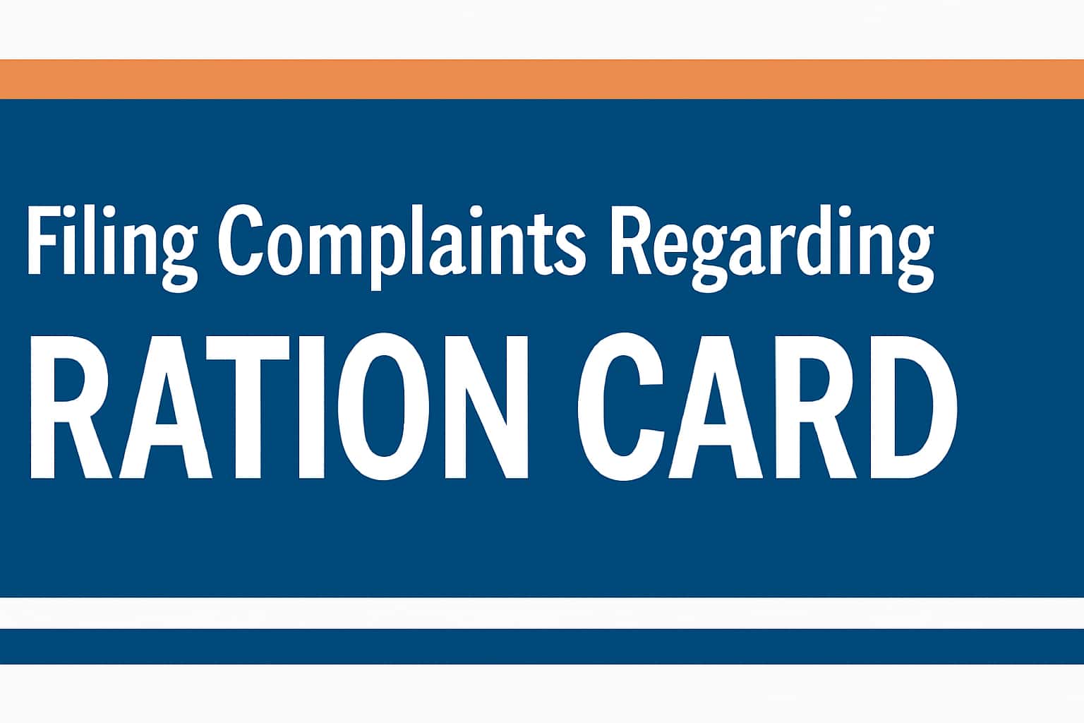 Filing Complaints Regarding Ration Card